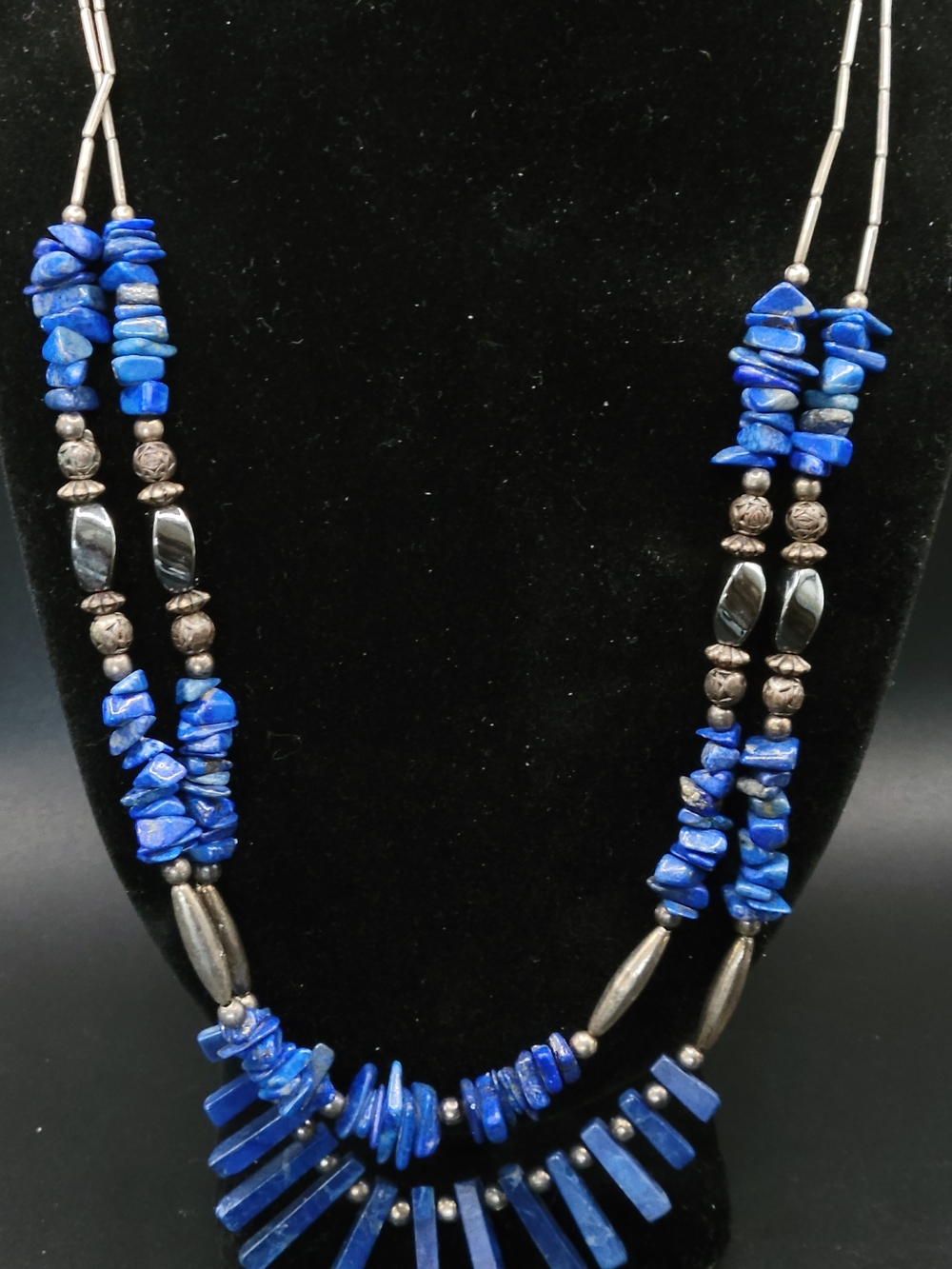 Blue Lapis Beaded Women's Necklace - Unknown Brand